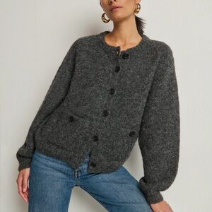 NATION LTD Tessa Cardigan Color Heather Charcoal Grey Women’s Size Small NWT